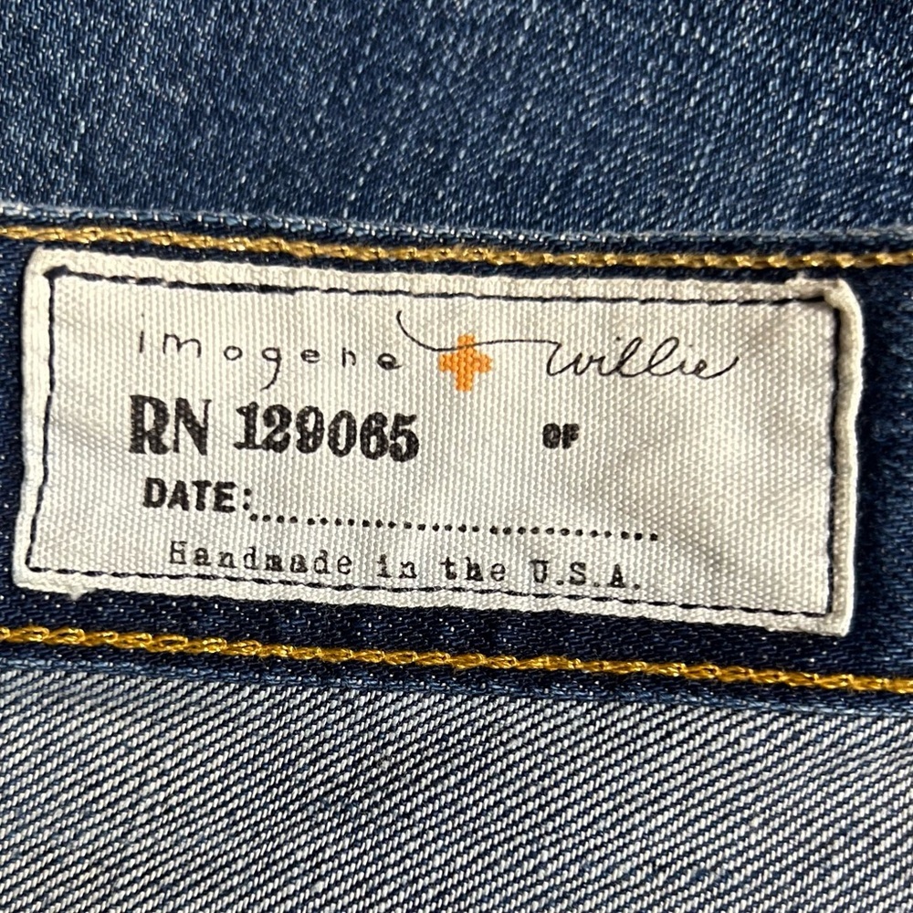 Imogene + Willie Barton Selvedge Denim Jeans Mens 27 Indigo Slim Button Fly NWOT - Picture 9 of 10
